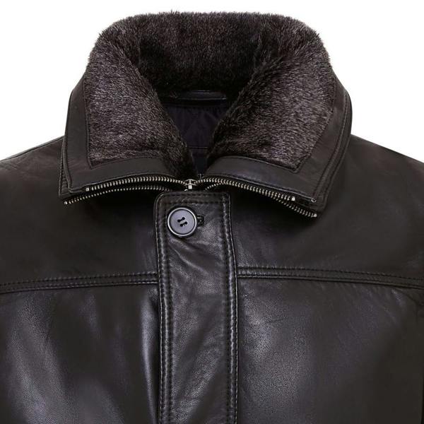 Infinity Leather Mens Mid-Length Warm Leather Trench Coat - Varkaus