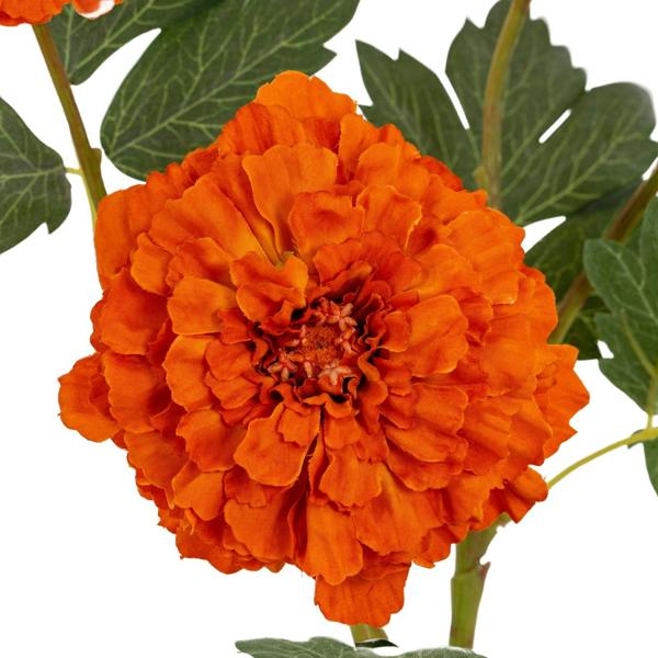 Wyld Haus Set of 3 Artificial Flowers Orange African Marigold Large Sprays