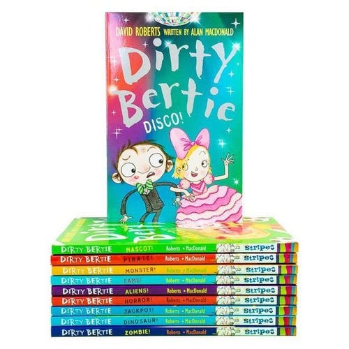 Dirty Bertie - Series 3 - David Roberts 10 Book Set My Joke Book Disco Monster Fame Ali