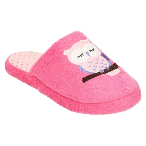 Spot On Ladies Spot On Owl Print Mule Slipper
