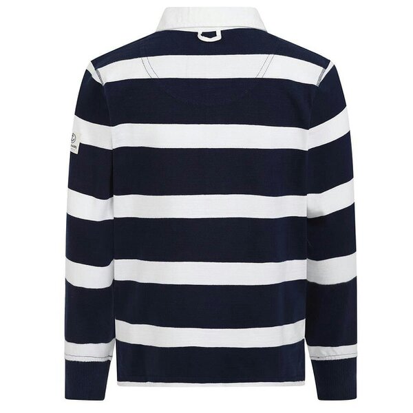 Lazy Jacks LJ78C - Long Sleeve Rugby Top - Marine/Rouge