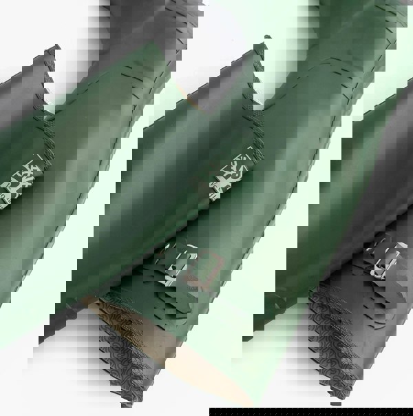 Woodland COUNTRY Wide Calf Unisex Buckle Wellington Boots Green