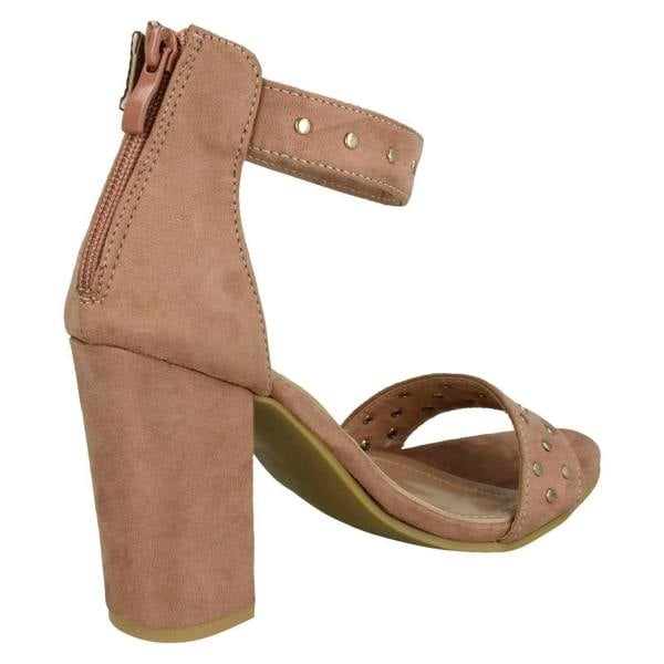 Spot On Ladies Spot On Mid Chunky Heel Sandals