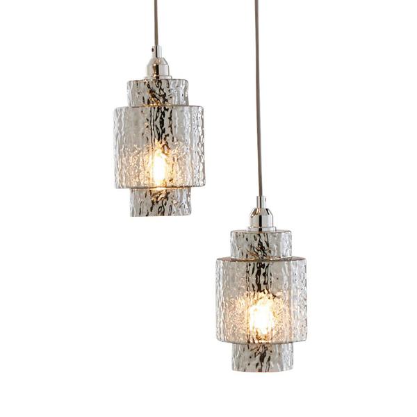 Pagazzi Lighting Evelle 5-Light Chrome Cascading Pendant