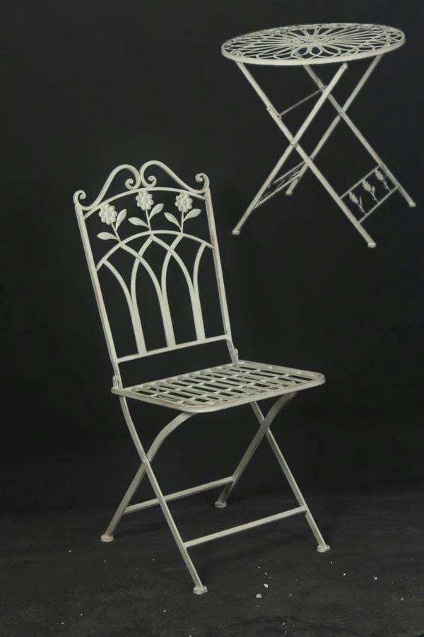 GREEN/GOLD METAL BISTRO SET