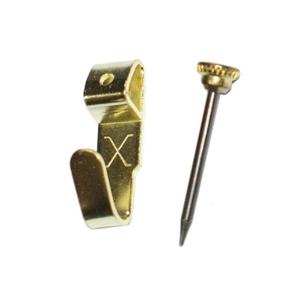 X Picture Hooks No 1 Brass Plated 50pk - One Colour - 