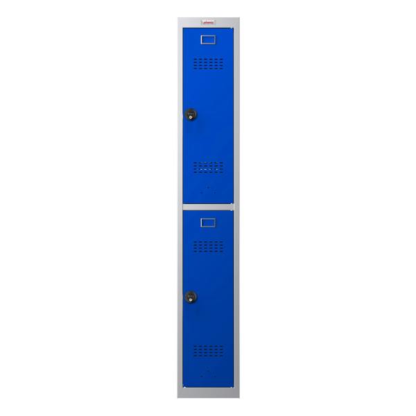 Phoenix Safe Phoenix PL Series PL1230GBC 1 Column 2 Door Personal Locker Grey Body/Blue Doors with Combination Locks