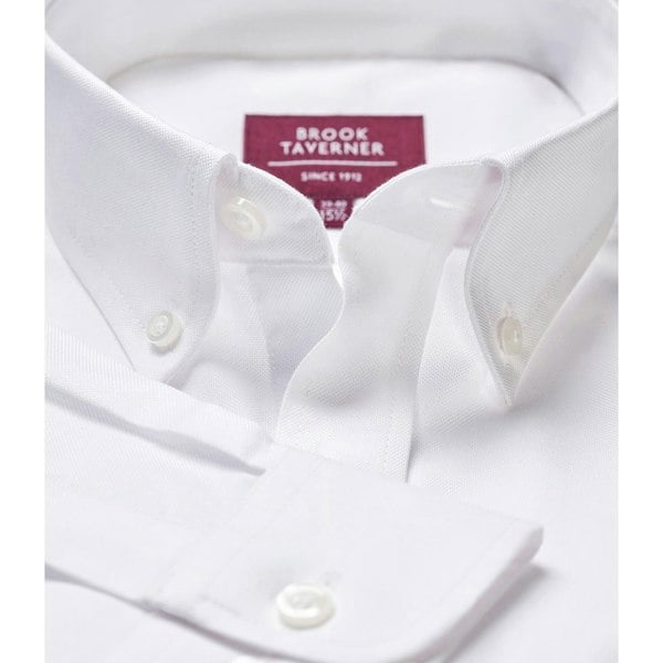 Brook Taverner Mens Whistler Long-Sleeved Formal Shirt - White