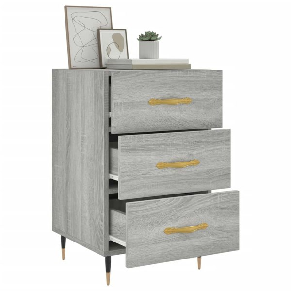 Berkfield Bedside Cabinet Grey Sonoma 40x40x66 cm Engineered Wood
