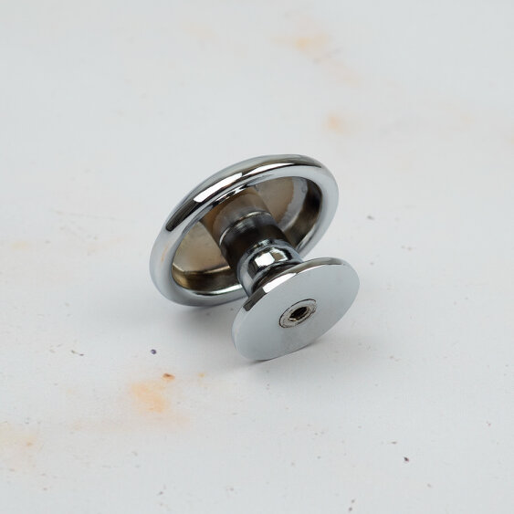 Handle & Home Polished Chrome Knob and Coordinating Cup Handle