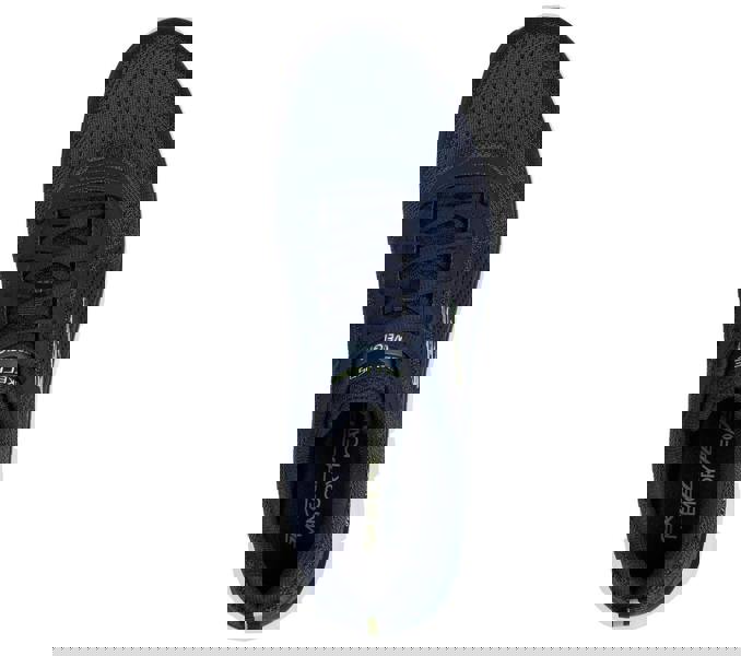 Skechers Track Glendor Mens Lace Up Gym Memory Foam Sport Trainers, navy blue athletic shoes with mesh upper and cushioned sole for running and gym workouts.