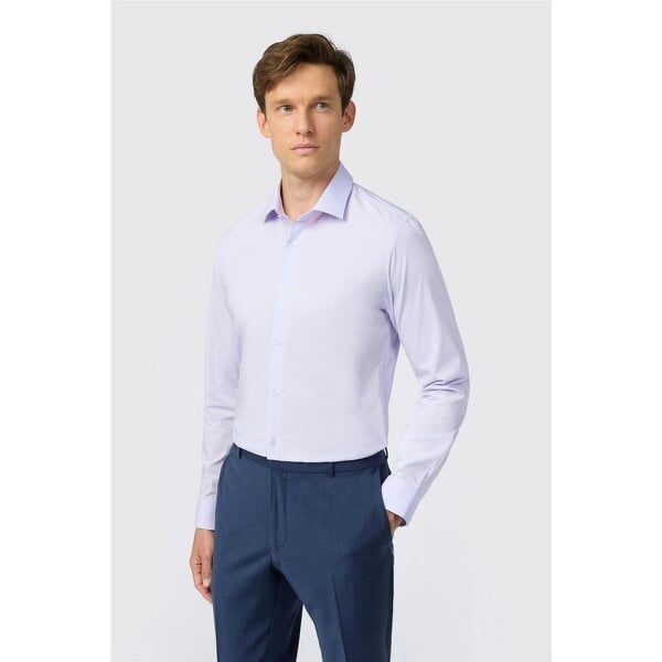Limehaus Lilac Slim Fit Stretch Shirt