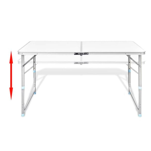 Berkfield Foldable Camping Table Height Adjustable Aluminium 120 x 60 cm