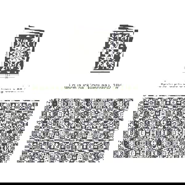 WT1560 - Marjorelle Moroccan Wall Tile Sticker Set - 15 cm x 15 cm - 24 pcs