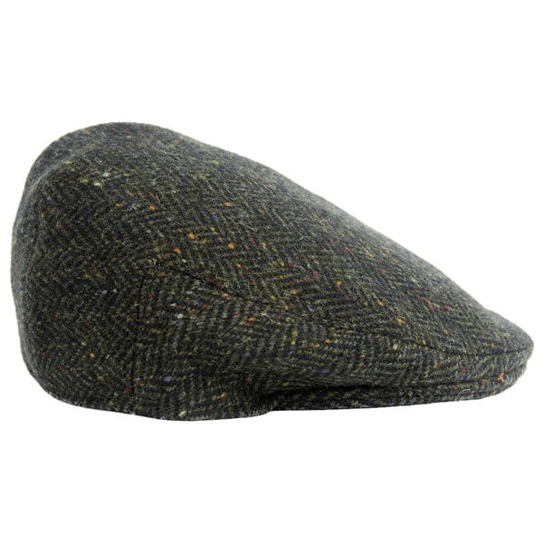 Gamble & Gunn Dolton Molloy & Sons Irish Donegal Tweed British Made Moor Green Flat Cap