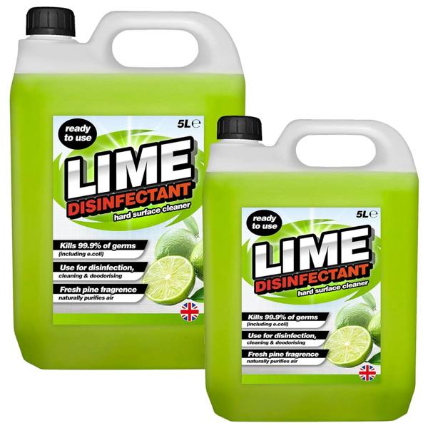 1 x 5L Lime Disinfectant Ready To Use Powerful Multi-Purpose Cleaner For Kitchens & Toilets