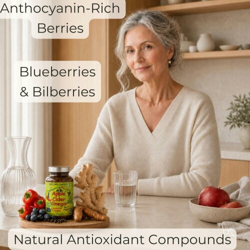 Dietapplements Apple Cider Vinegar with the Mother, Superfood, Biocultures & Berries Complex