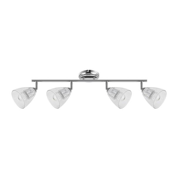 COSYLYTE Athella Bathroom 4 Light Ribbed Glass Spotlight