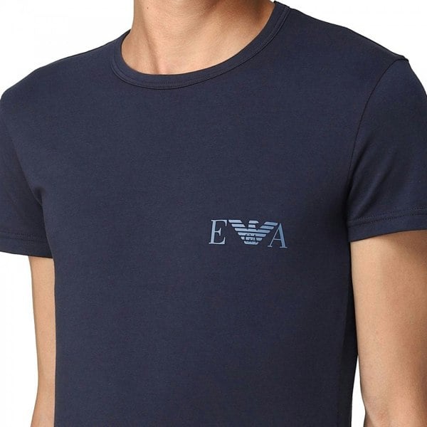 Emporio Armani Bodywear 2-Pack Crew Neck T-shirt, Marine / Iron