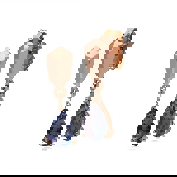 270E029308925 Micro Statement Tanzanite Earrings in Rose Gold Plated Silver 1