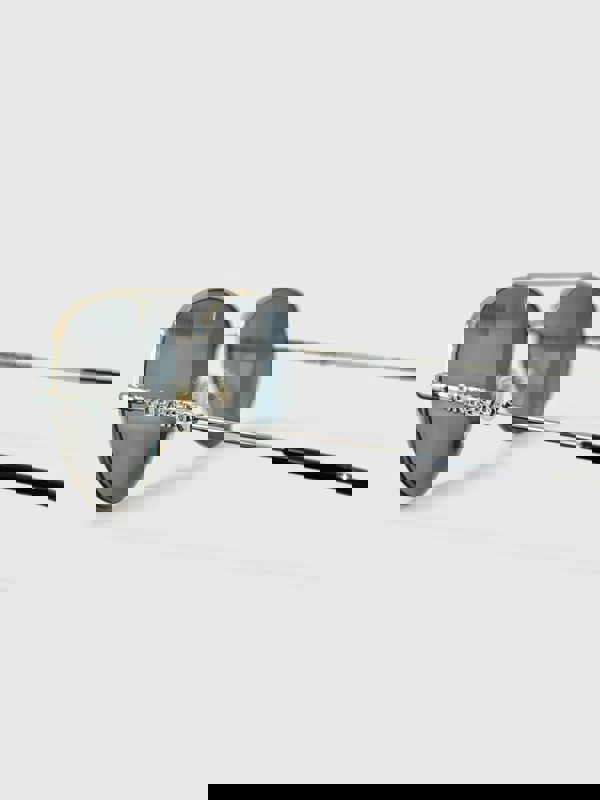 Burberry BE3147 Aviator Glasses Silver Dark Grey