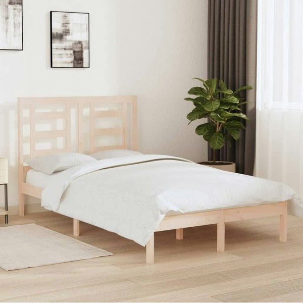 Berkfield Bed Frame Solid Wood 120x190 cm Small Double