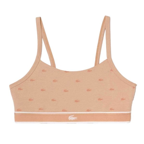 Lacoste Womens/Ladies Logo Cotton Stretch Bralette - Pink