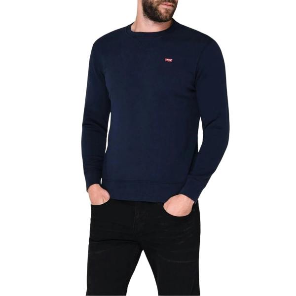 Levis Mens Original Crew Neck Sweatshirt - Dress Blue - 