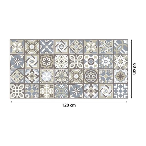 WFS6002 - Limestone Spanish Tiles Floor Stickers 120cm x 60 cm