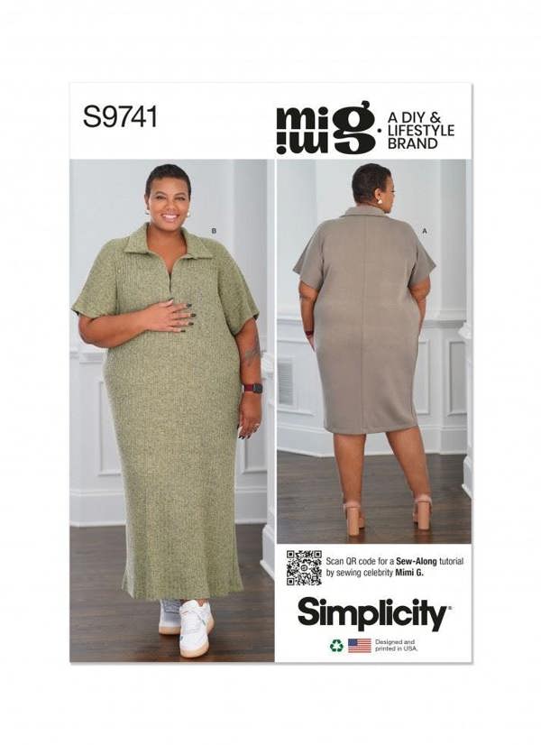 Simplicity Sewing Pattern 9741, Dresses for Women, W2 (20W-22W-24W-26W-28W) - Intermediate