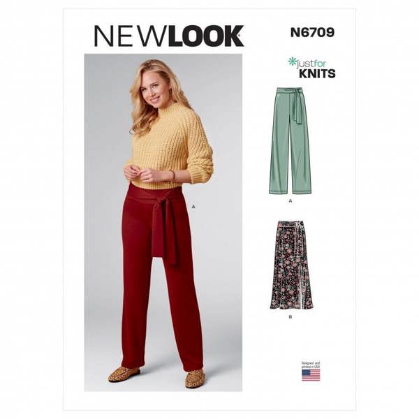 New Look Sewing Pattern 6709, Trousers, Skirts for Women, A (8-10-12-14-16-18) - Easy