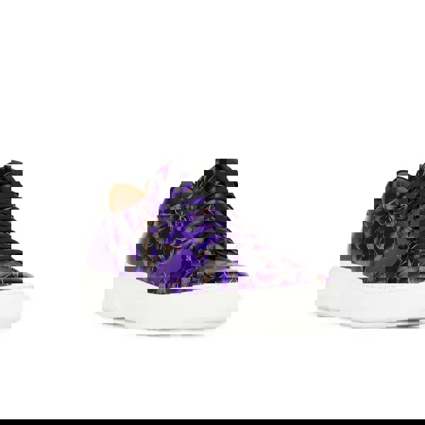 Embassy London Exstatic - Low Purple - Men's low top white sole Italian leather trainer