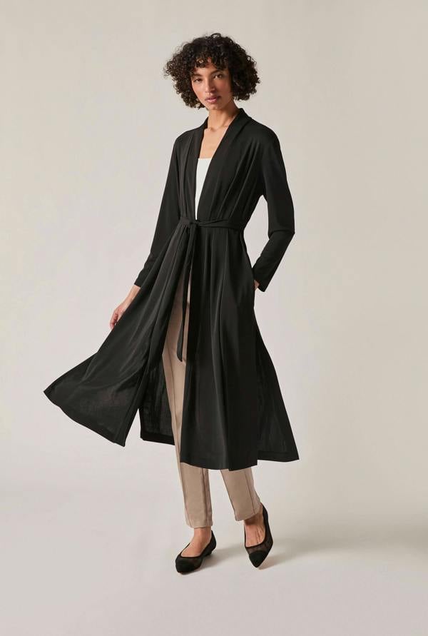 James Lakeland Black Jersey Longline Cardigan