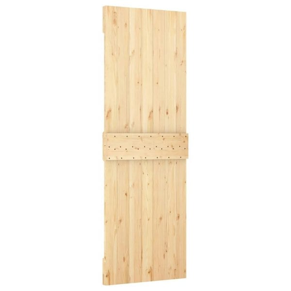 Berkfield Sliding Door with Hardware Set 70x210 cm Solid Wood Pine
