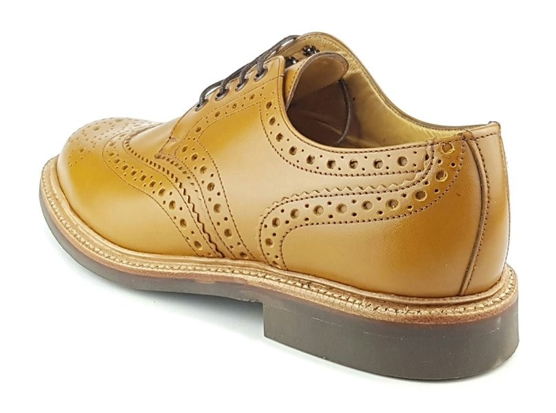 Charles Horrel England CH2010 Brogue Leather Welted Lace Mens Commando Shoes