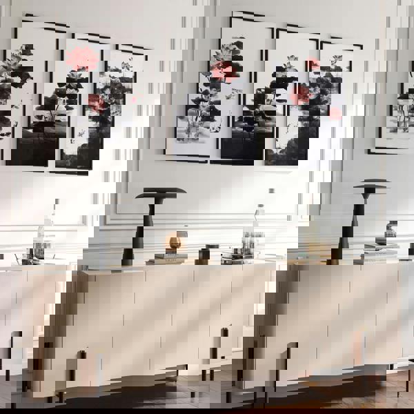 Living Room Canvas | Set of 3 Asian Inspired Wall art Prints