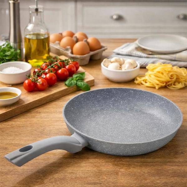 Dragodirect 20cm Grey Non-Stick Frying Pan Stone Coated Skillet