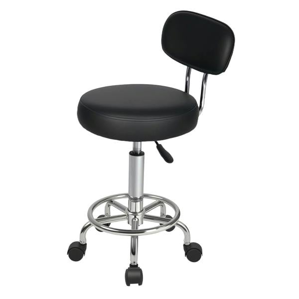 Levede Swivel Drafting Chair Round Rolling Bar Stool Leather Adjustable Office
