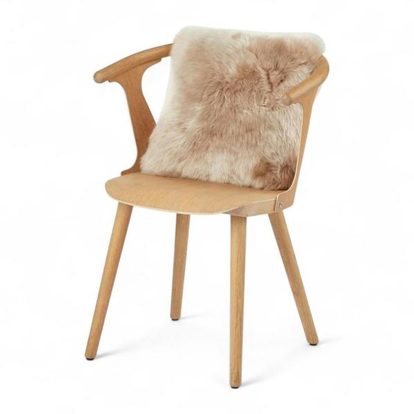 Infinity Leather Luxury Genuine Sheepskin  40x40cm Real Wool Single Sided Cushion