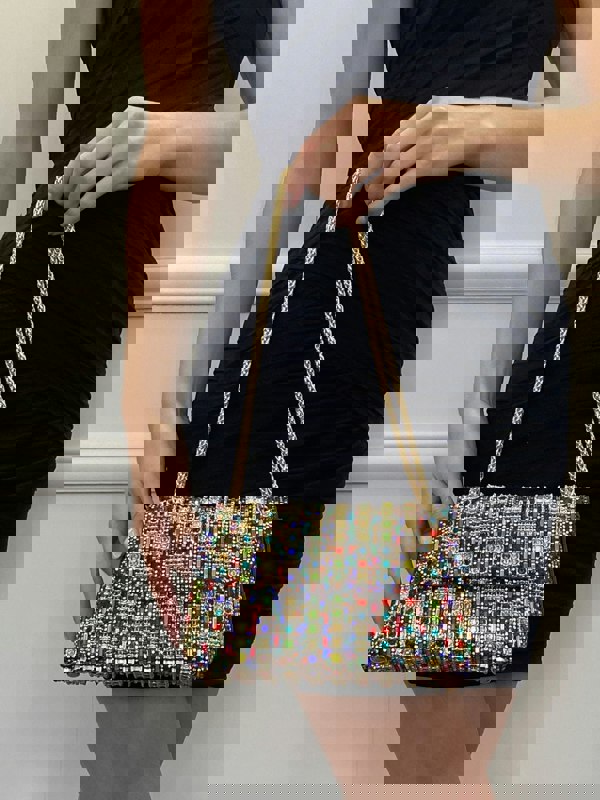 SVNX Multicolour Embellished Shoulder Bag
