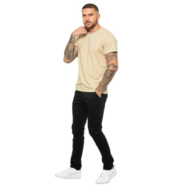 Enzo Mens Crew Neck T-Shirt - Stone