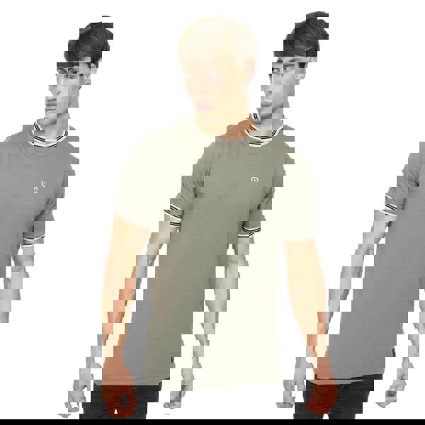 Crosshatch Mens Fillberts T-Shirt - Olive - 