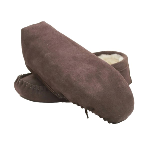 Eastern Counties Leather Unisex Adult Sheepskin Lined Moccasins - Dark Brown