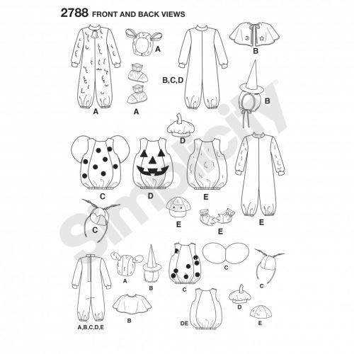 Simplicity Sewing Pattern 2788, Costumes for Kids, Baby, Ages: 1/2 - 4 - Intermediate