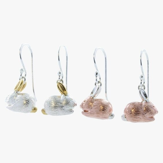 Reeves & Reeves Sterling Silver Benjamin Bunny Drop Earrings