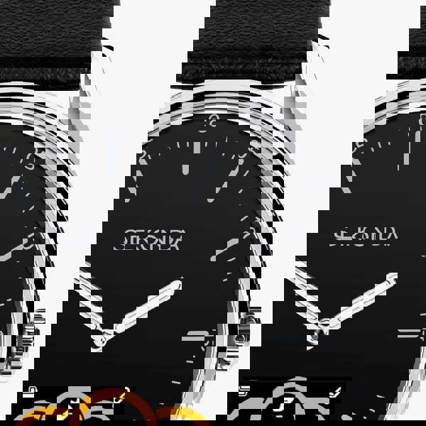 Sekonda Mens Hybrid Black Leather Strap Smartwatch 30150