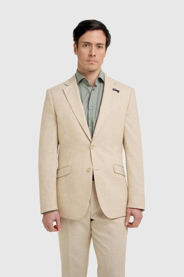 House of Cavani Malibu - Men's Beige Textured Blazer