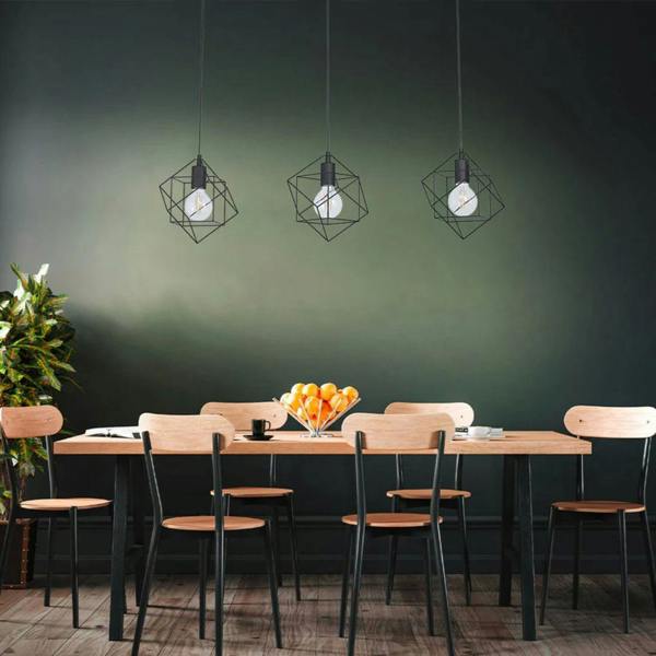 Pagazzi Lighting Helix 3 Light Black Pendant Ceiling Light