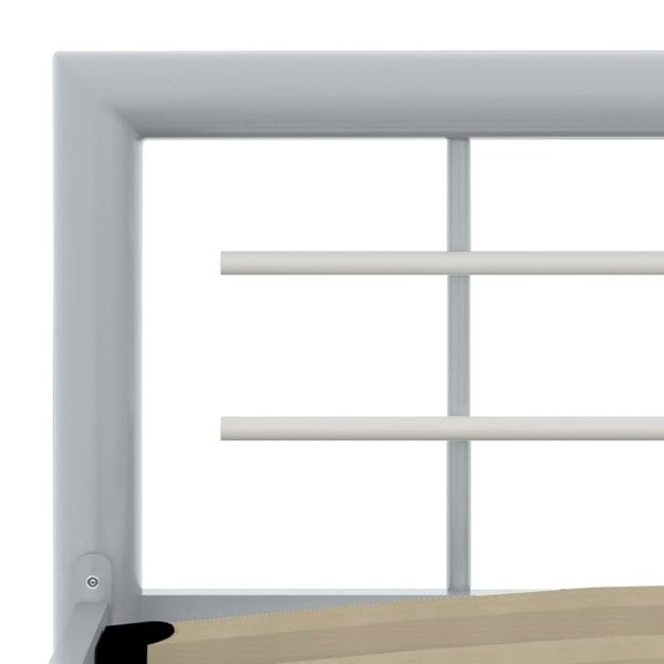 Berkfield Bed Frame Grey and White Metal 90x200 cm