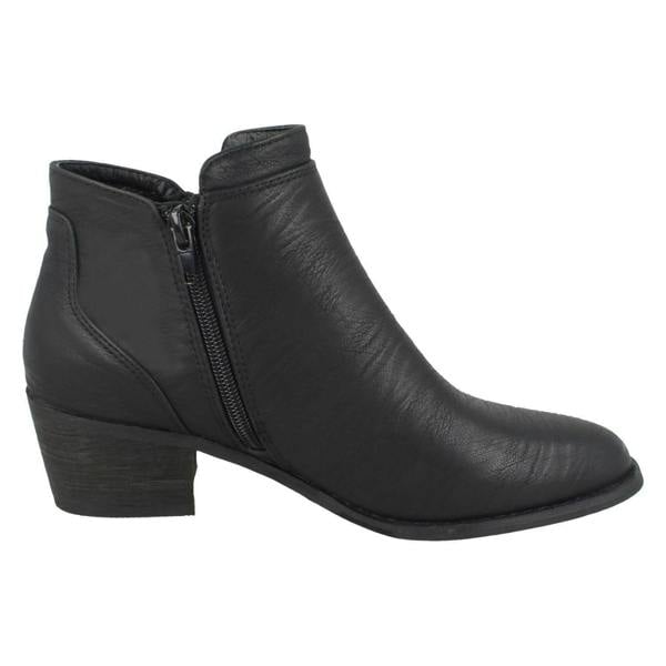 Spot On Ladies Spot On Mid Heel Ankle Boots F51137